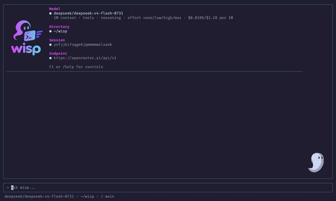 wisp answering a question about its own code