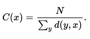 Centrality formula