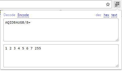 base64 to decimal