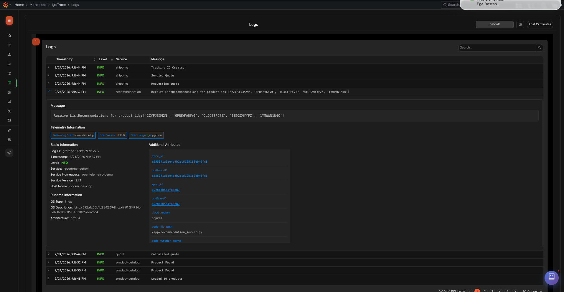 Centralized Log Explorer