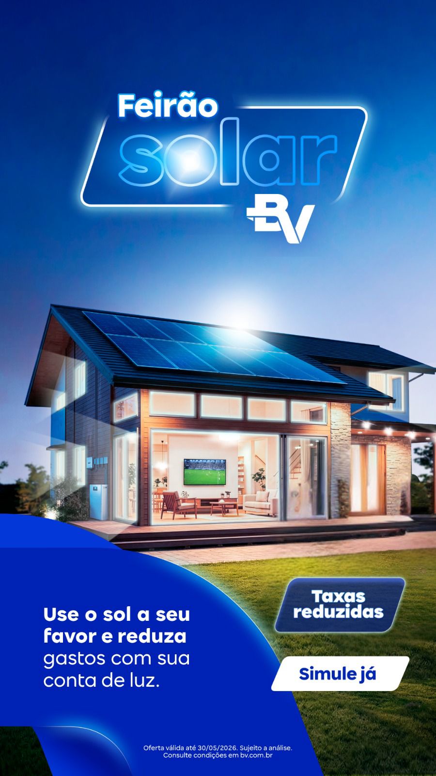 Feirão Solar BV: financie seu sistema solar com condições especiais em maio