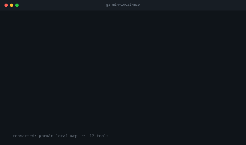 garmin-local-mcp answering questions from a local store, including with the network disconnected