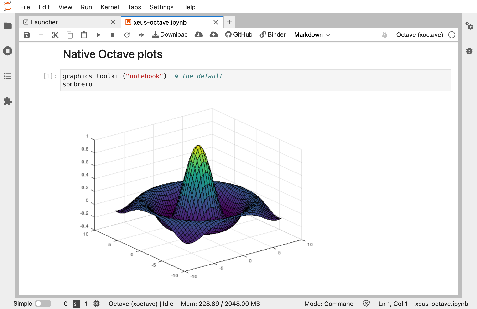 Native Octave plots