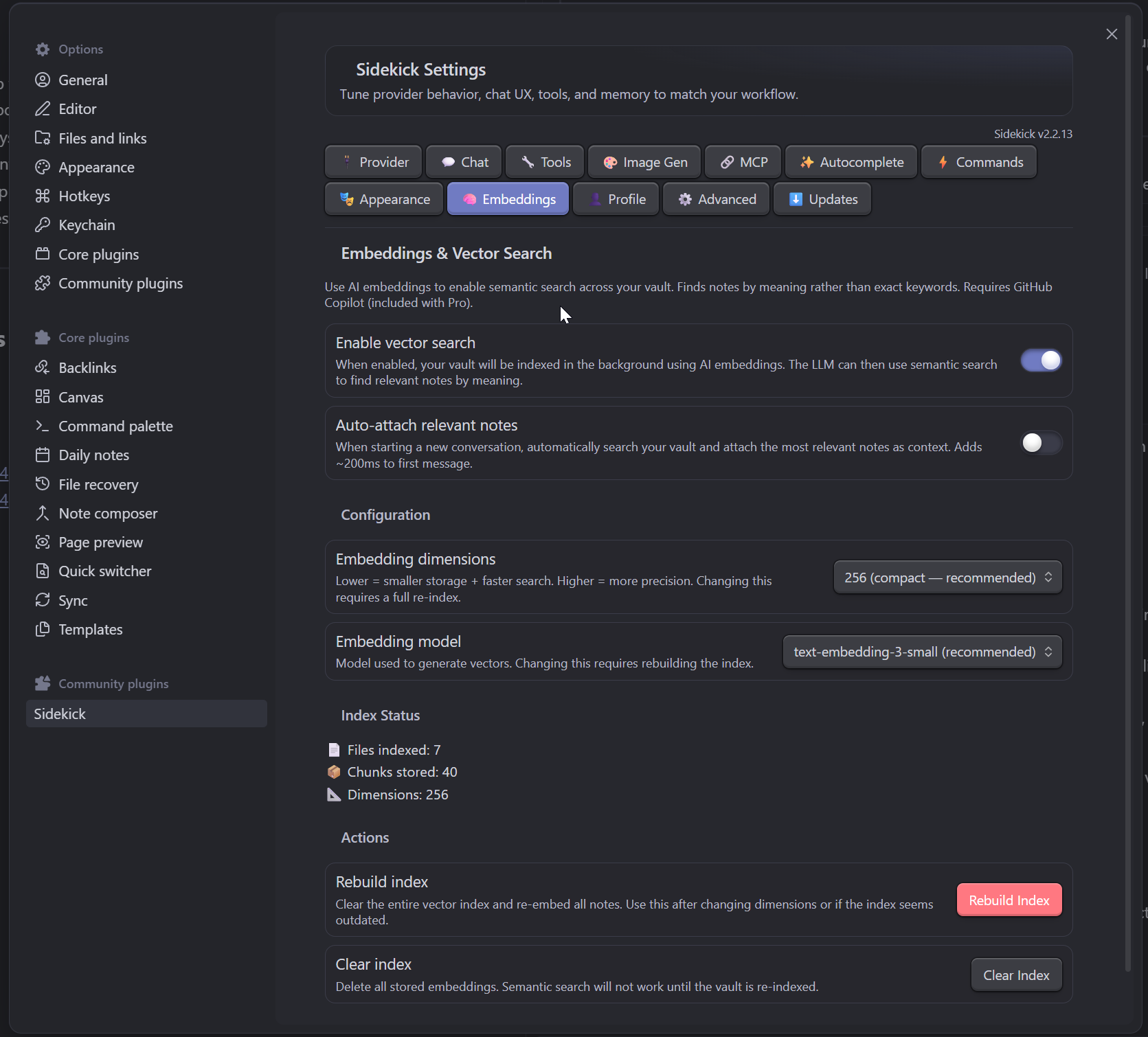 Embeddings and vector search