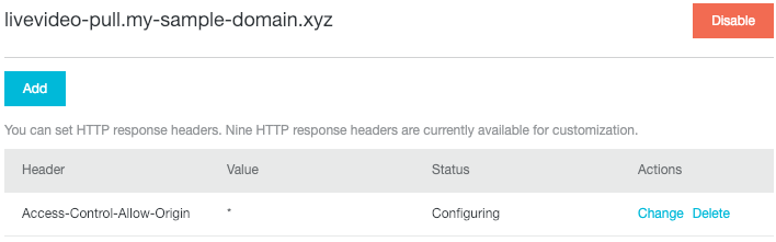 Pull domain HTTP header settings