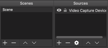 OBS scene and source