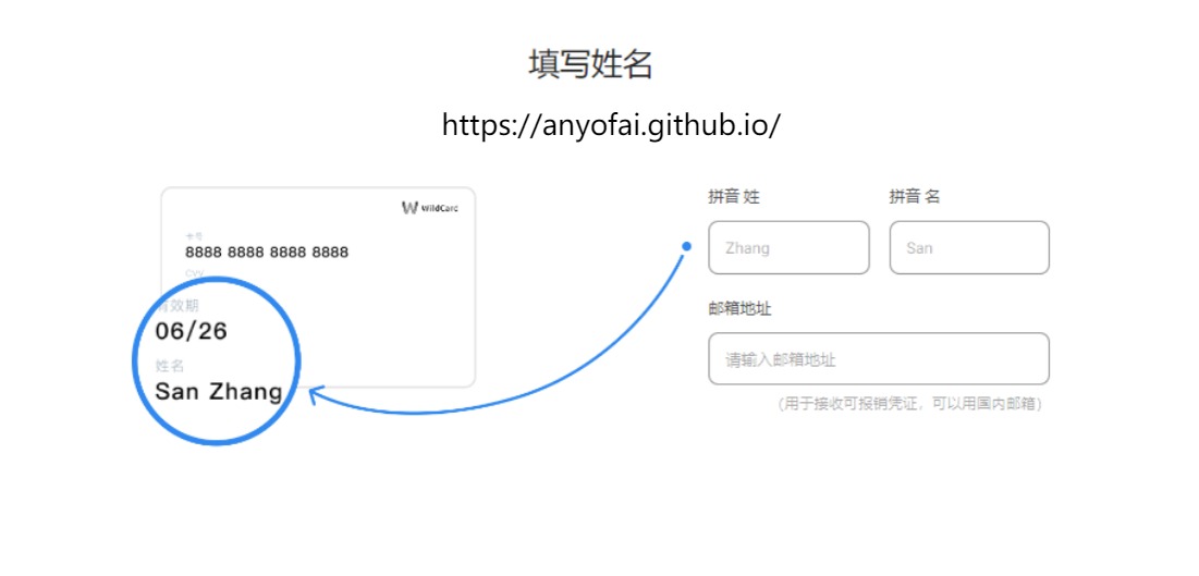 WildCard开卡步骤三：完善个人信息