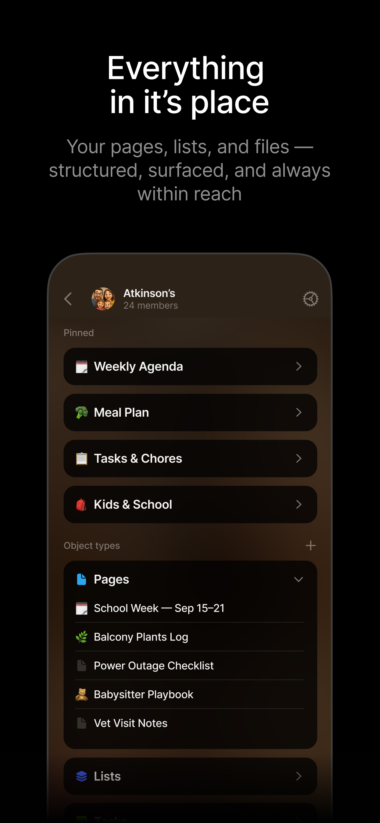 Organize