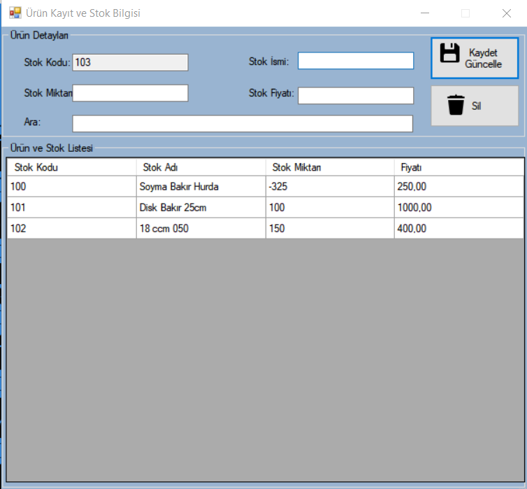 Stock List