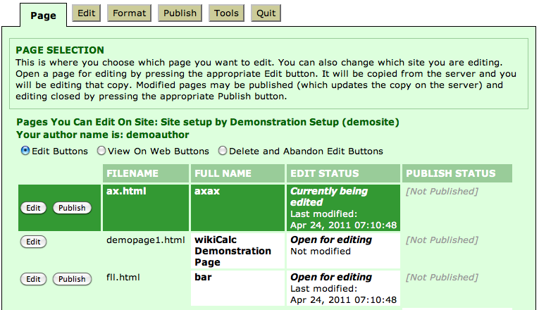 [WikiCalc 1.0 Interface]