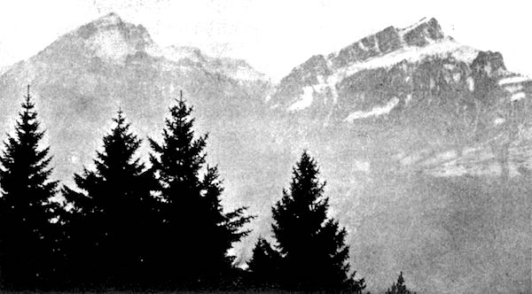 「●テルス・カペルレよりウルネル・アルペンを見る」のキャプション付きの写真