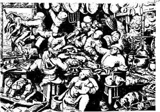 「Fig 2 Gluttony: Engraving by Peter Breughel the Elder, 1563. 図2 大食(大ブリューゲル、1563)」のキャプション付きの図