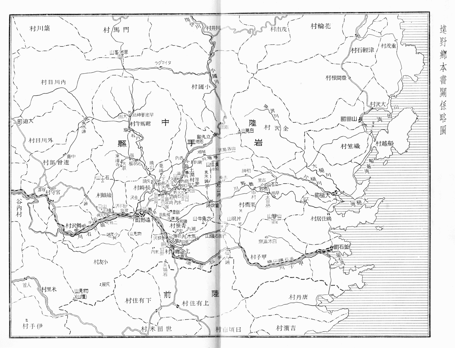 遠野郷本書関係略図