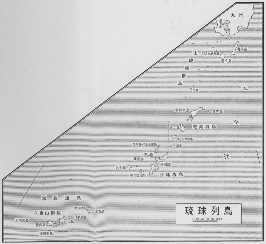 琉球列島の地図