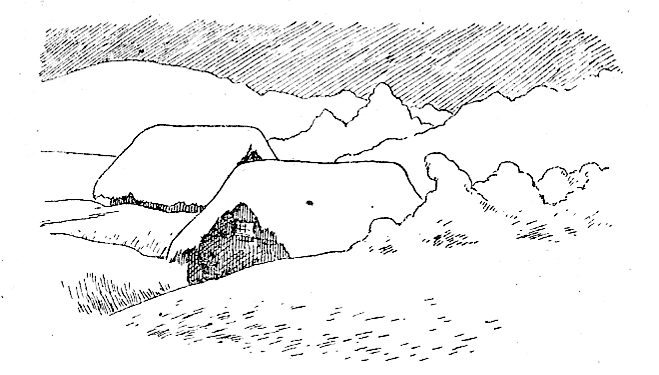 「第1圖 大雪に埋れた農村」のキャプション付きの図