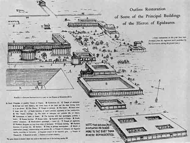 「第20図 エピダウロスの聖域」のキャプション付きの図