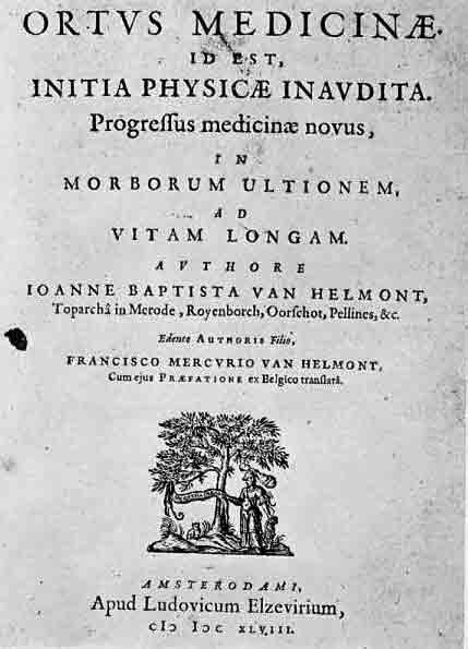 「第81図 ファン・ヘルモントの「医学の起源」の扉(1648)」のキャプション付きの図