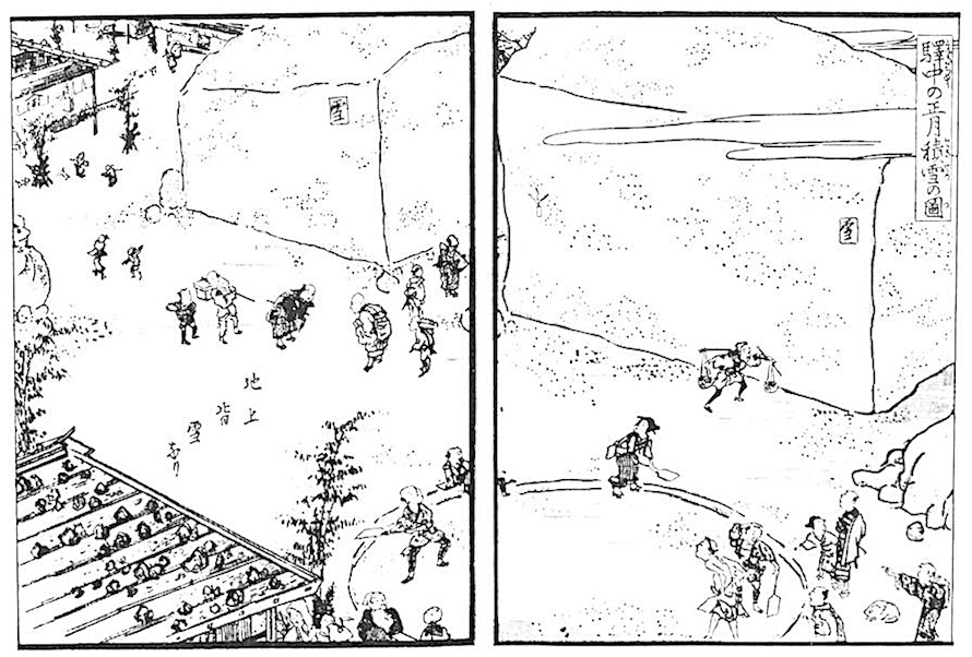 驛中の正月積雪の圖