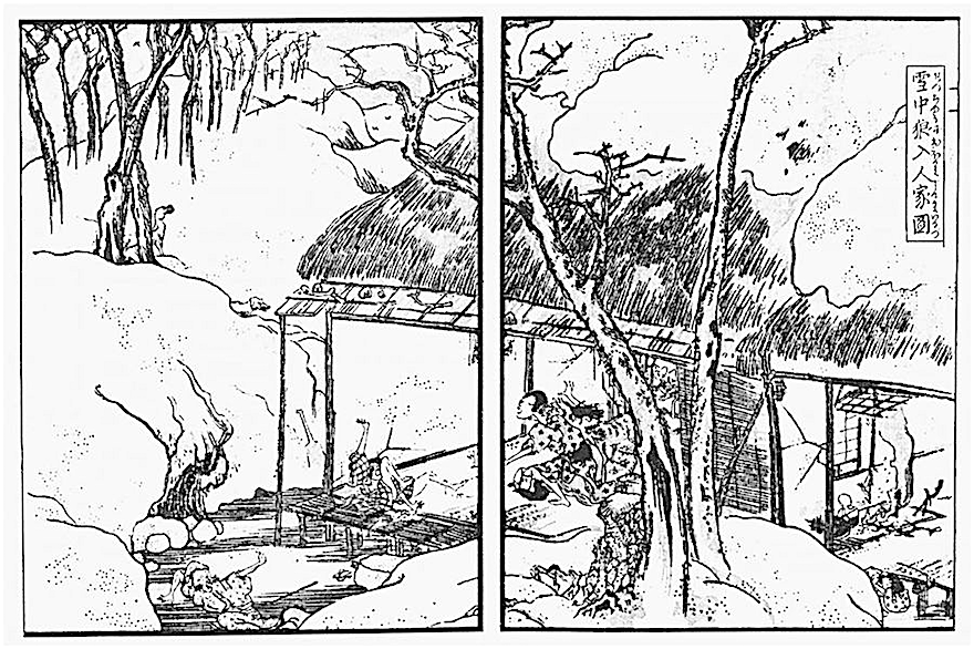 雪中狼入人家圖