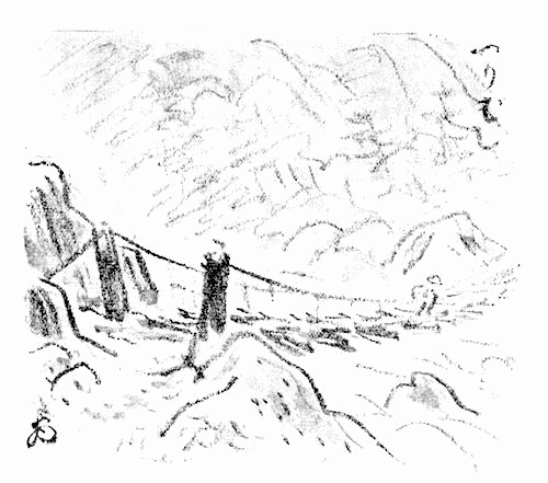 黒部川のつりばしの挿図