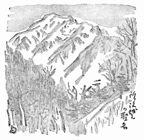 所ノ沢越えの聖岳の挿図