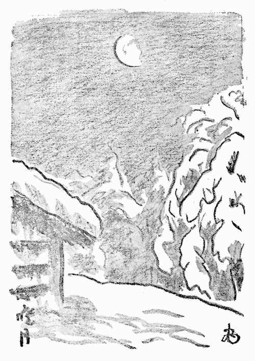 春の雪と月光の挿図
