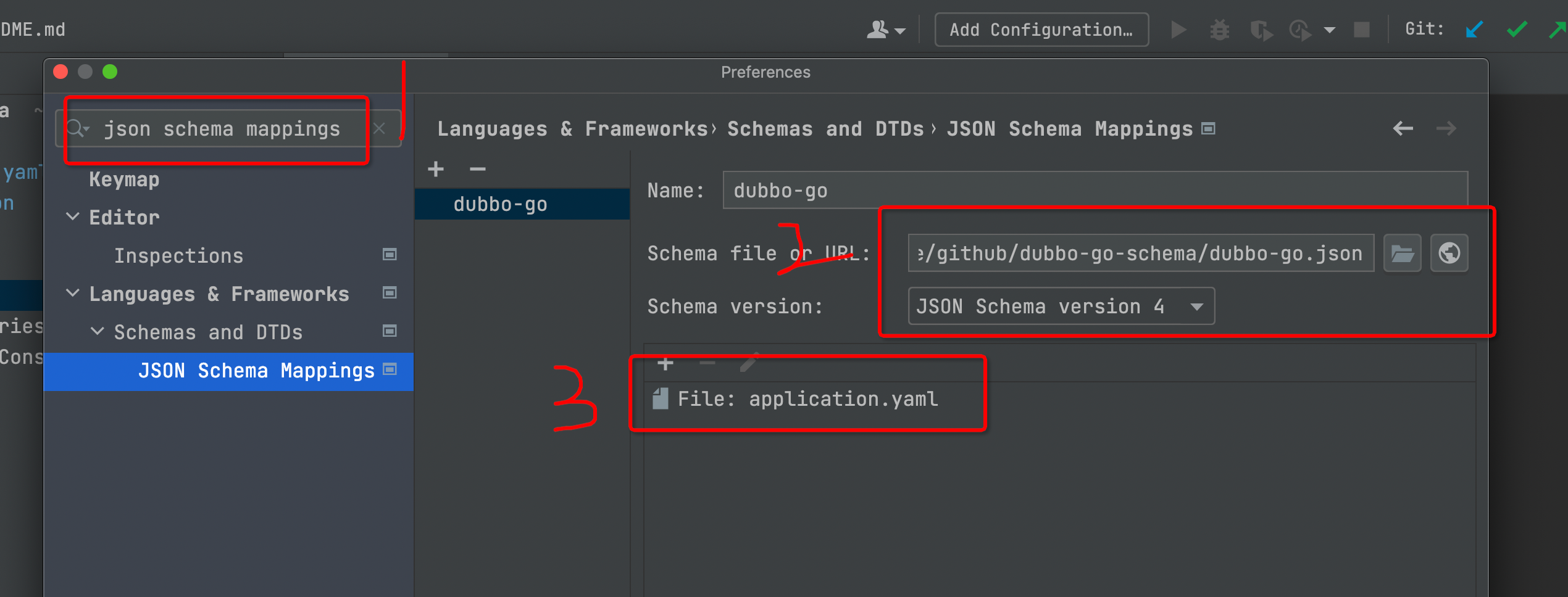 GoLand schema mapping