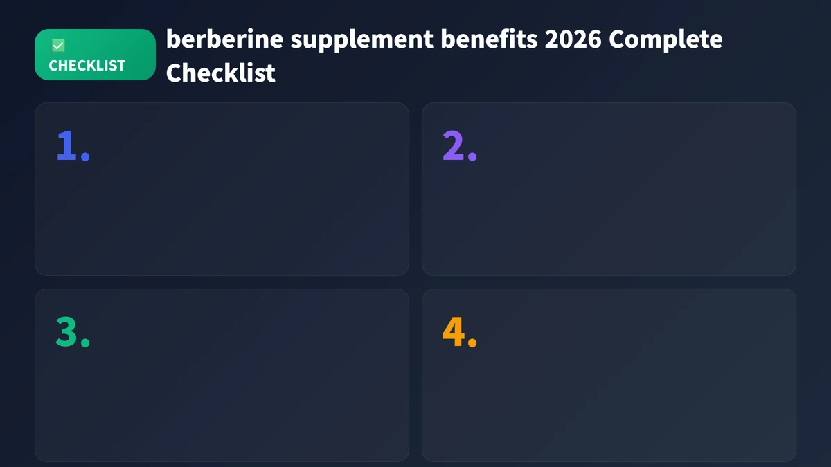 berberine supplement benefits 2026 checklist guide 2026