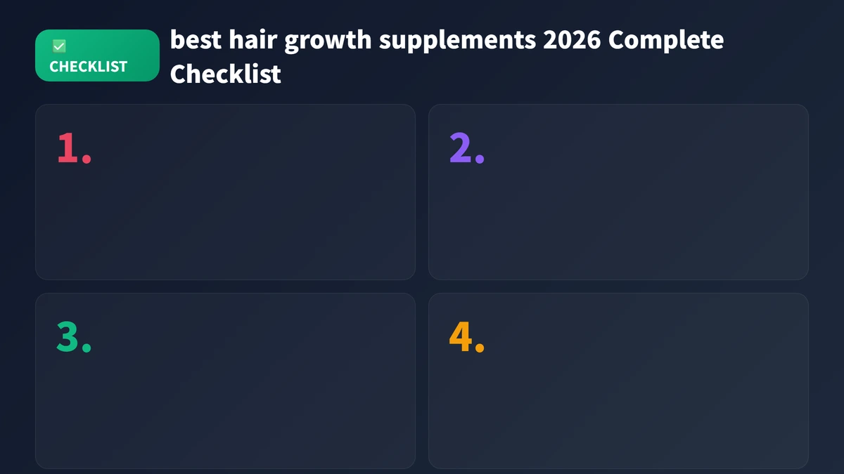 best hair growth supplements 2026 checklist guide 2026