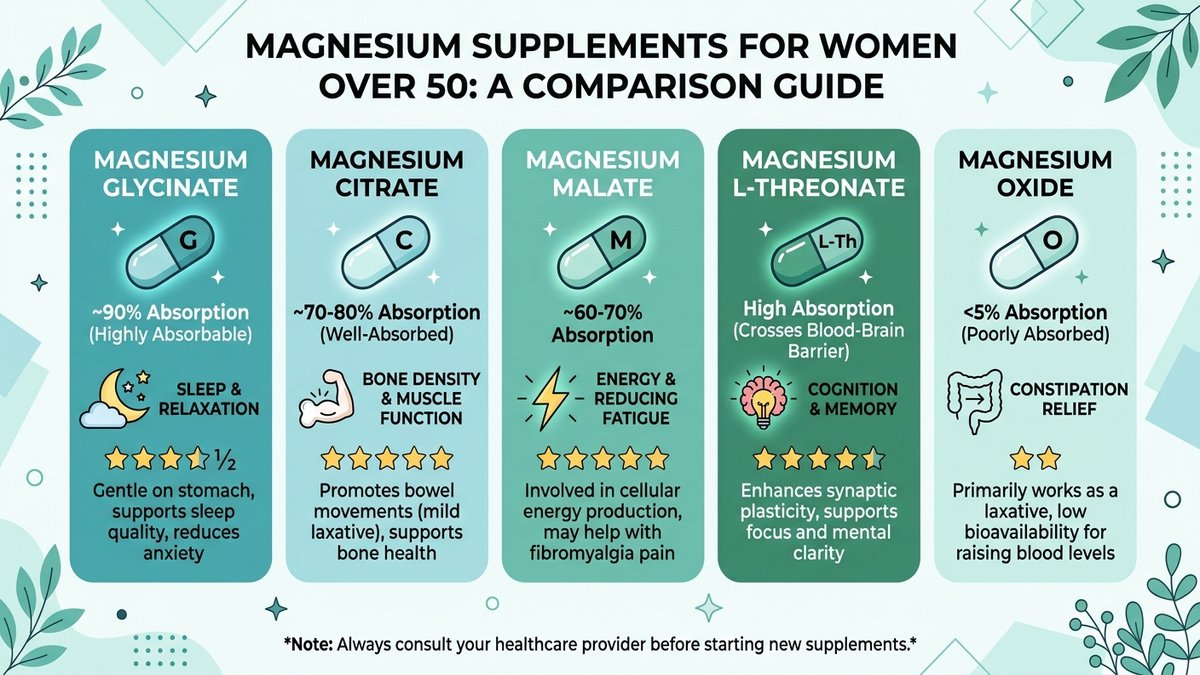best magnesium for women over 50 infographic 2026
