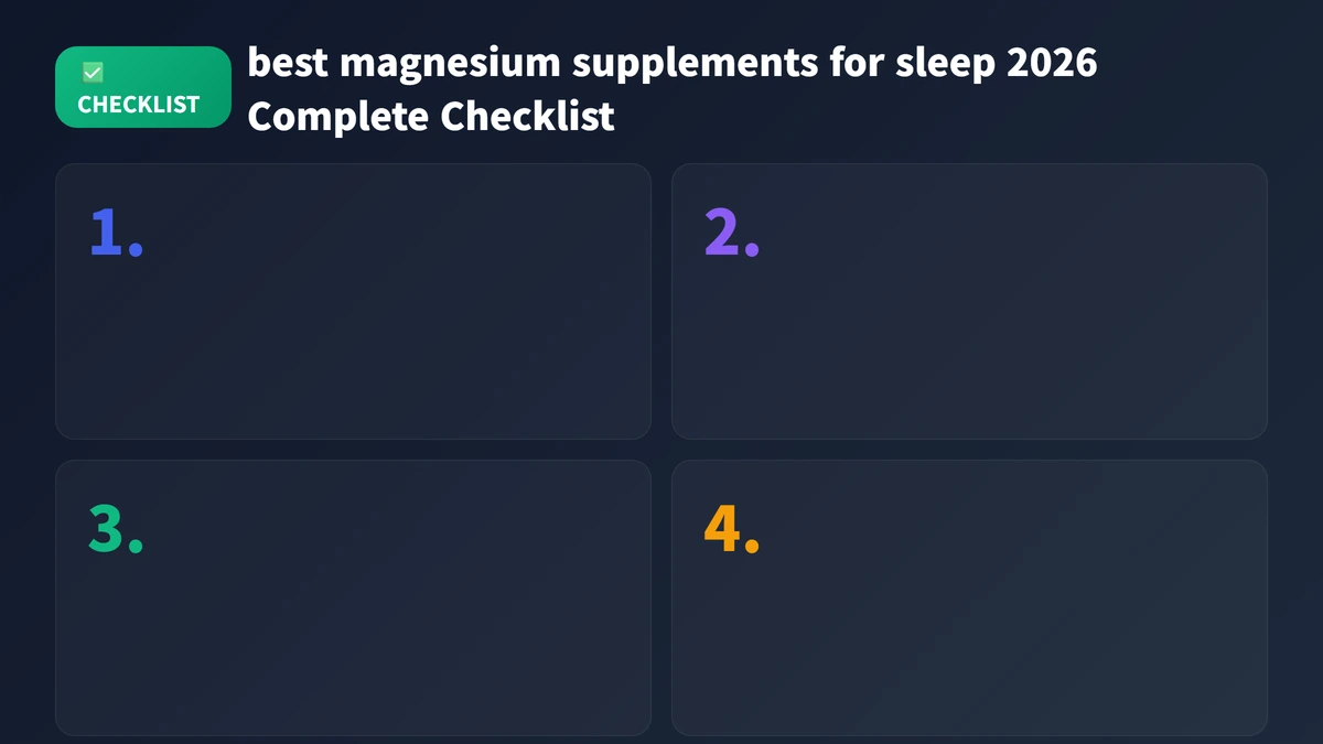 best magnesium supplements for sleep 2026 checklist guide 2026