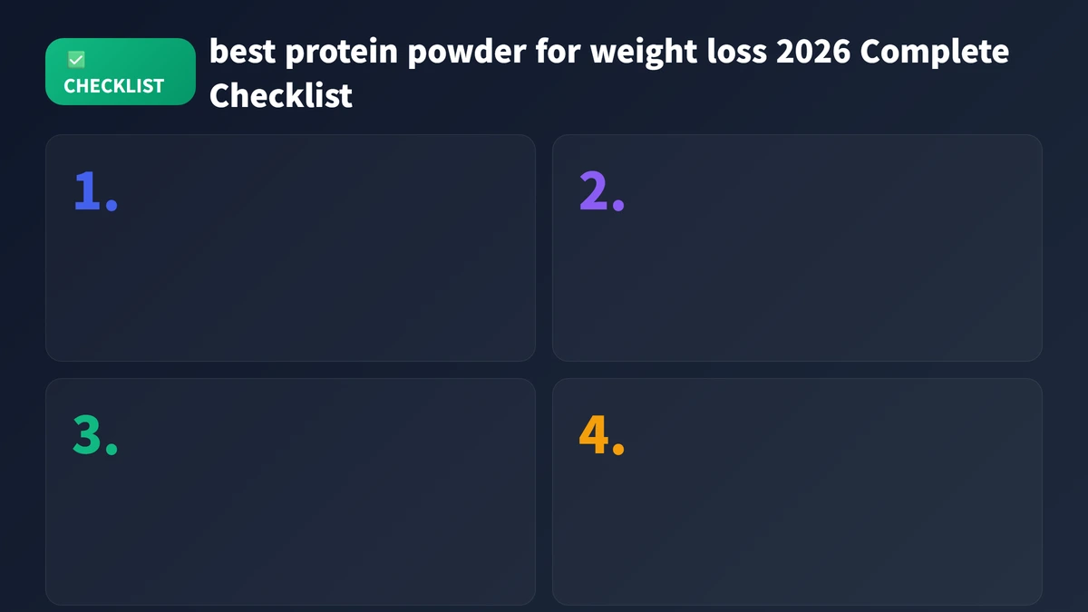 best protein powder for weight loss 2026 checklist guide 2026