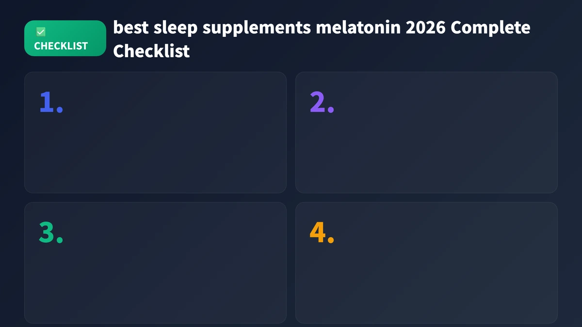 best sleep supplements melatonin 2026 checklist guide 2026