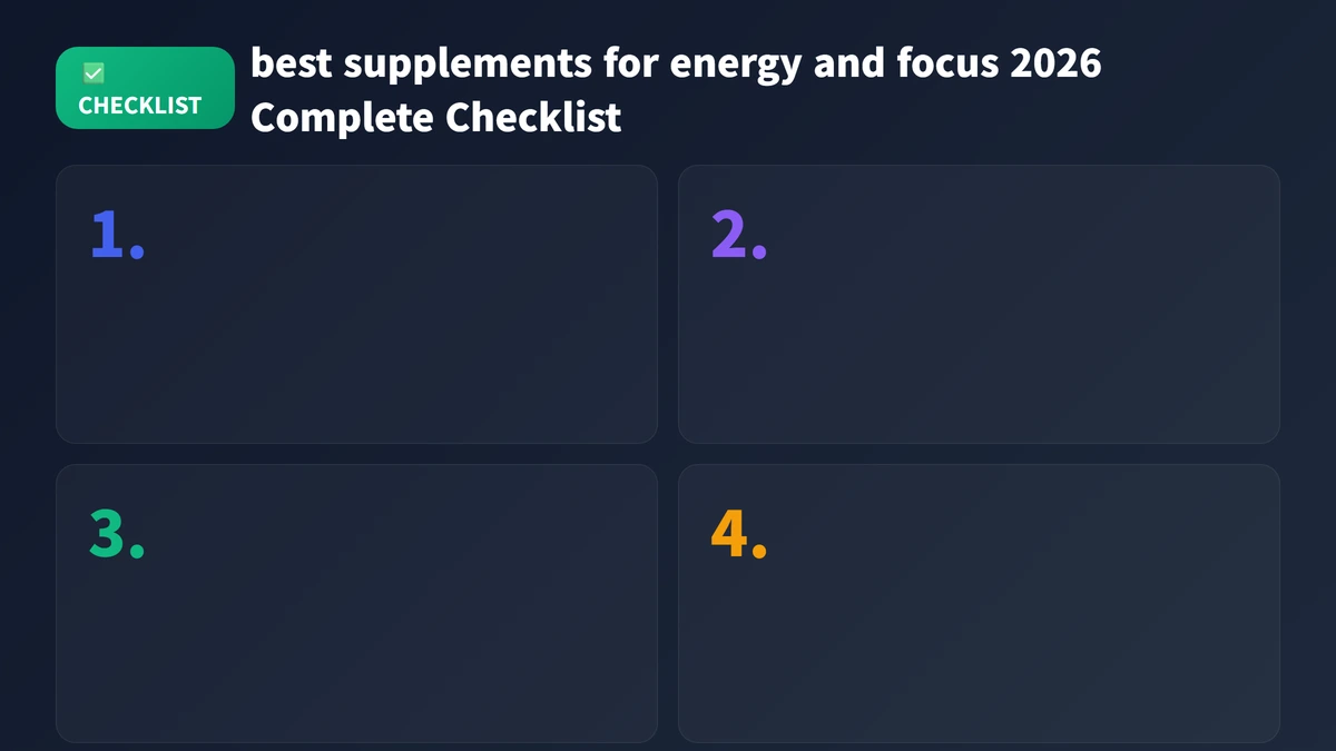 best supplements for energy and focus 2026 checklist guide 2026