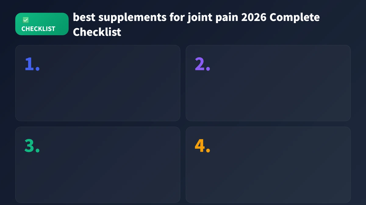 best supplements for joint pain 2026 checklist guide 2026
