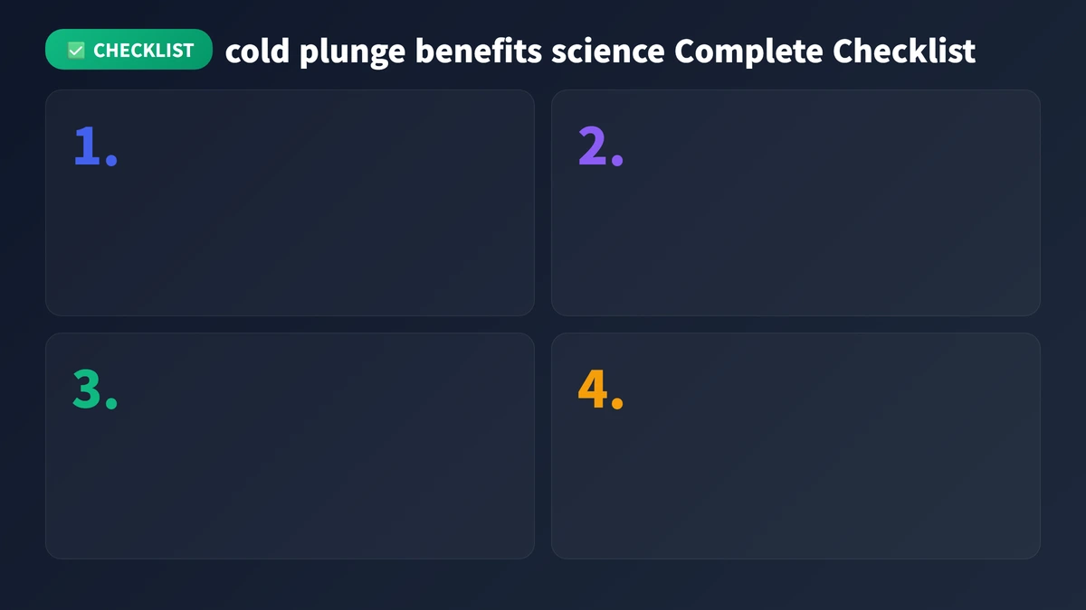 cold plunge benefits science checklist guide 2026