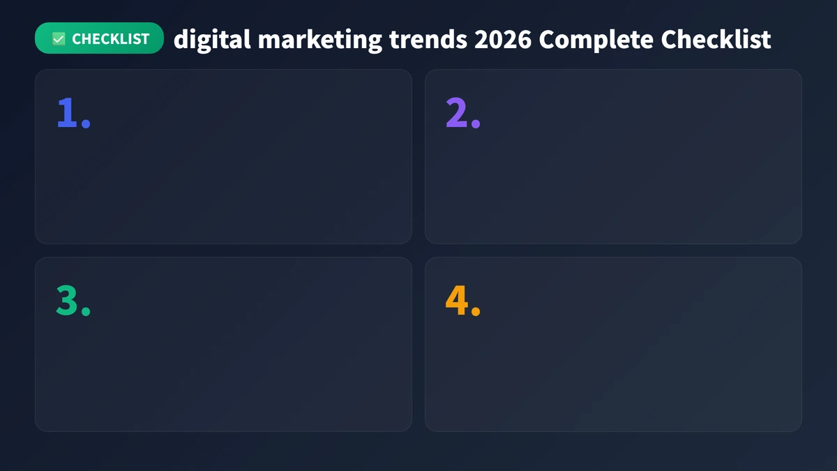 digital marketing trends 2026 checklist guide 2026
