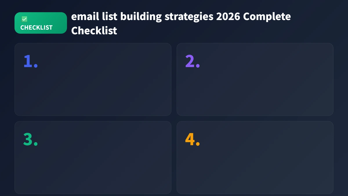 email list building strategies 2026 checklist guide 2026