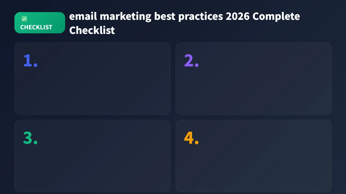 email marketing best practices 2026 checklist guide 2026
