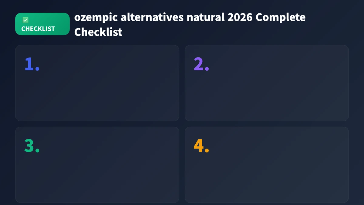 ozempic alternatives natural 2026 checklist guide 2026