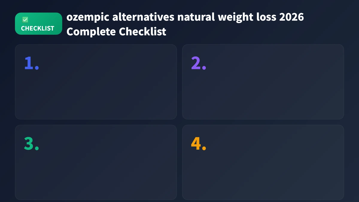 ozempic alternatives natural weight loss 2026 checklist guide 2026