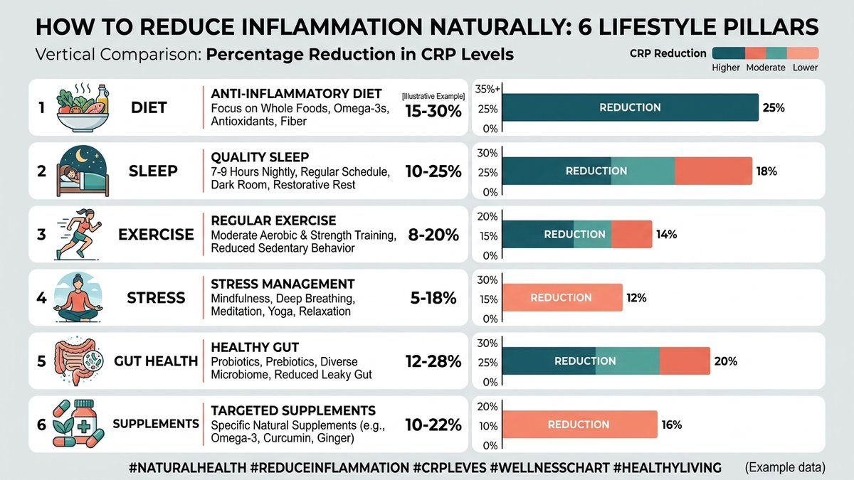 how to reduce inflammation naturally infographic 2026