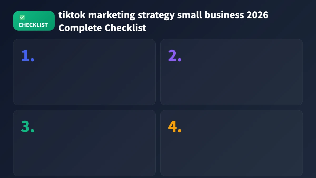 tiktok marketing strategy small business 2026 checklist guide 2026