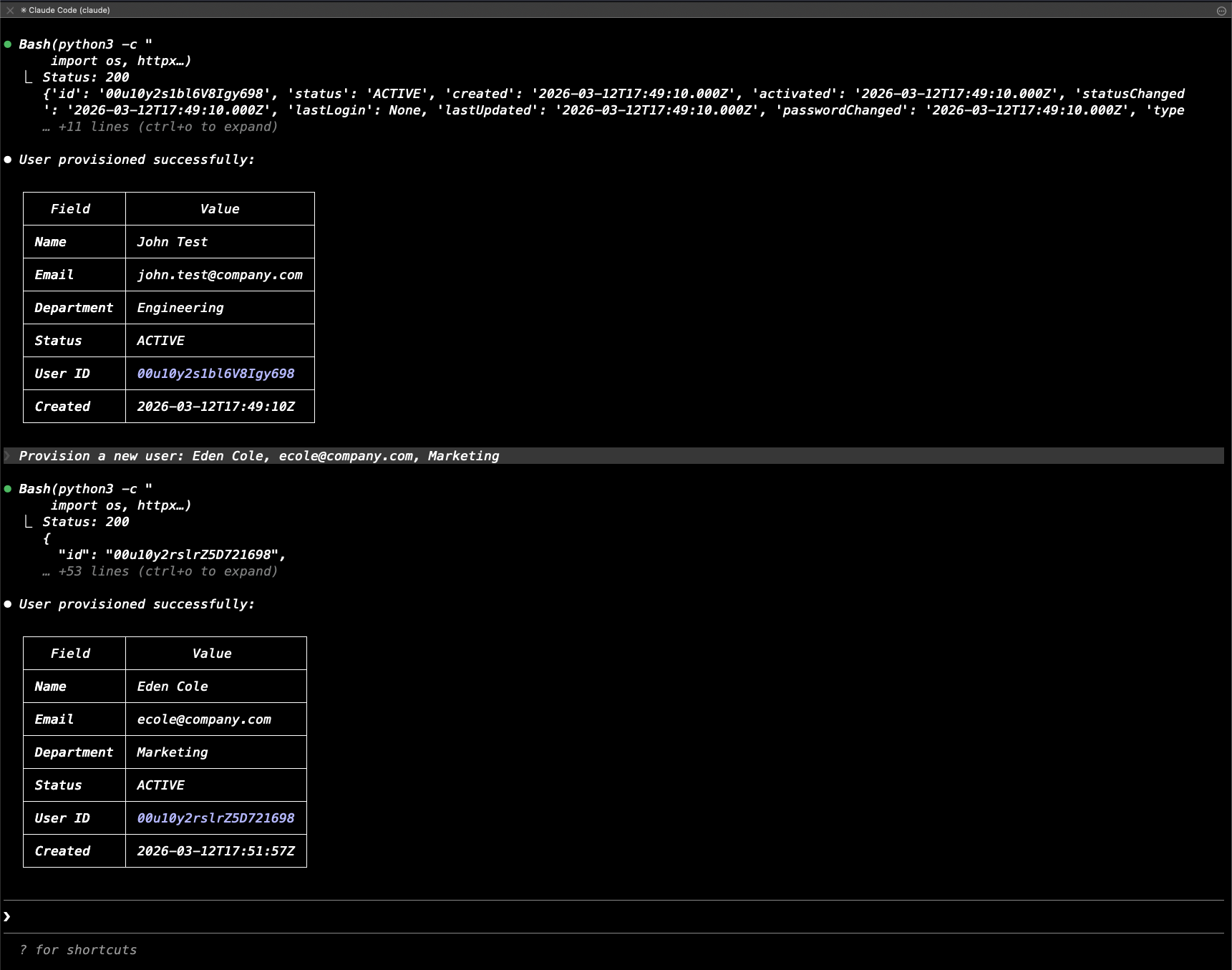 Okta MCP automation server