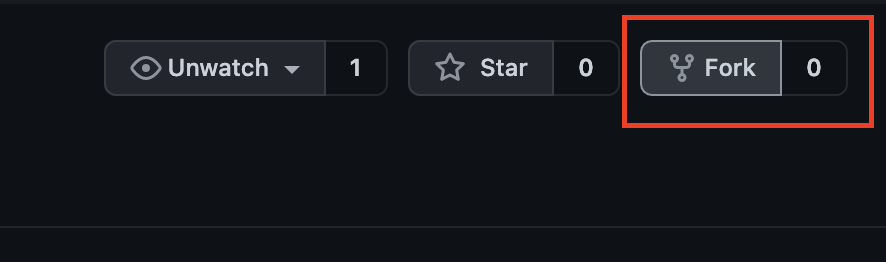 fork repository button