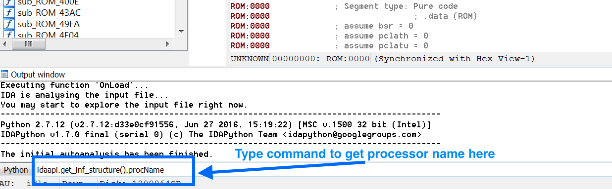 Image of Command to Get Processor