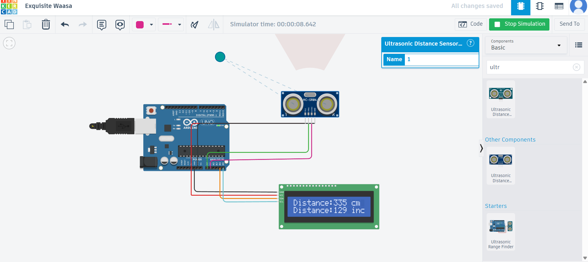 Tinkercad circuit