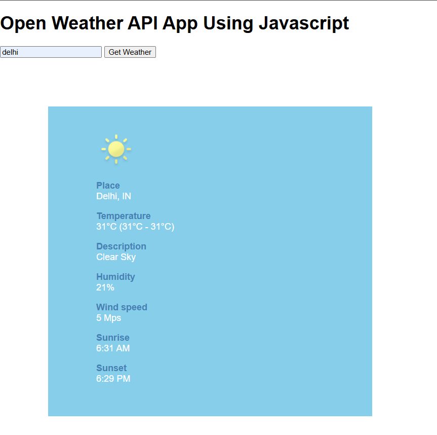 Weather API