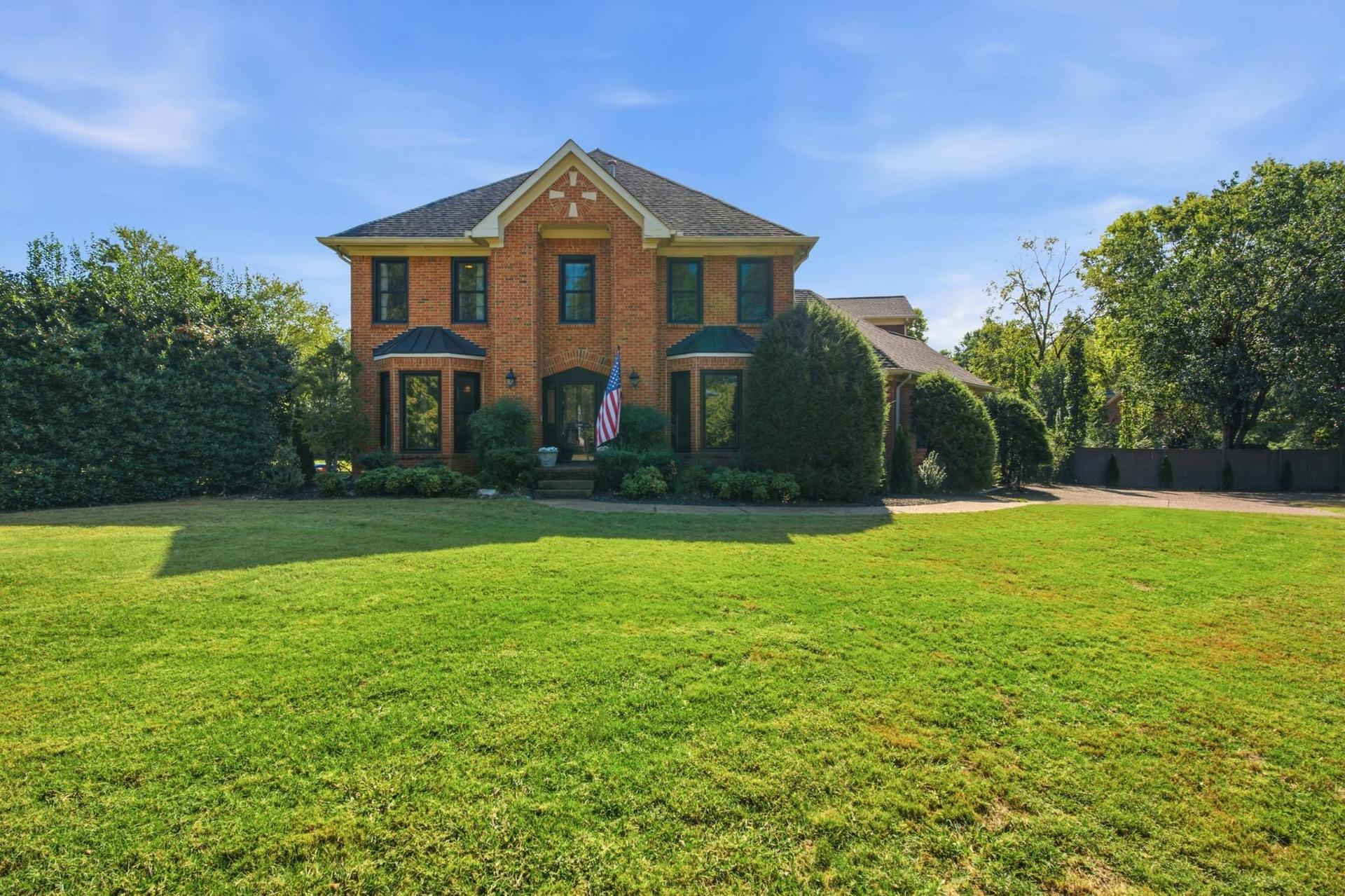 108 Sturbridge Drive, a renovated two-story brick home on an oversized lot in Sturbridge Pointe, Franklin, Tennessee