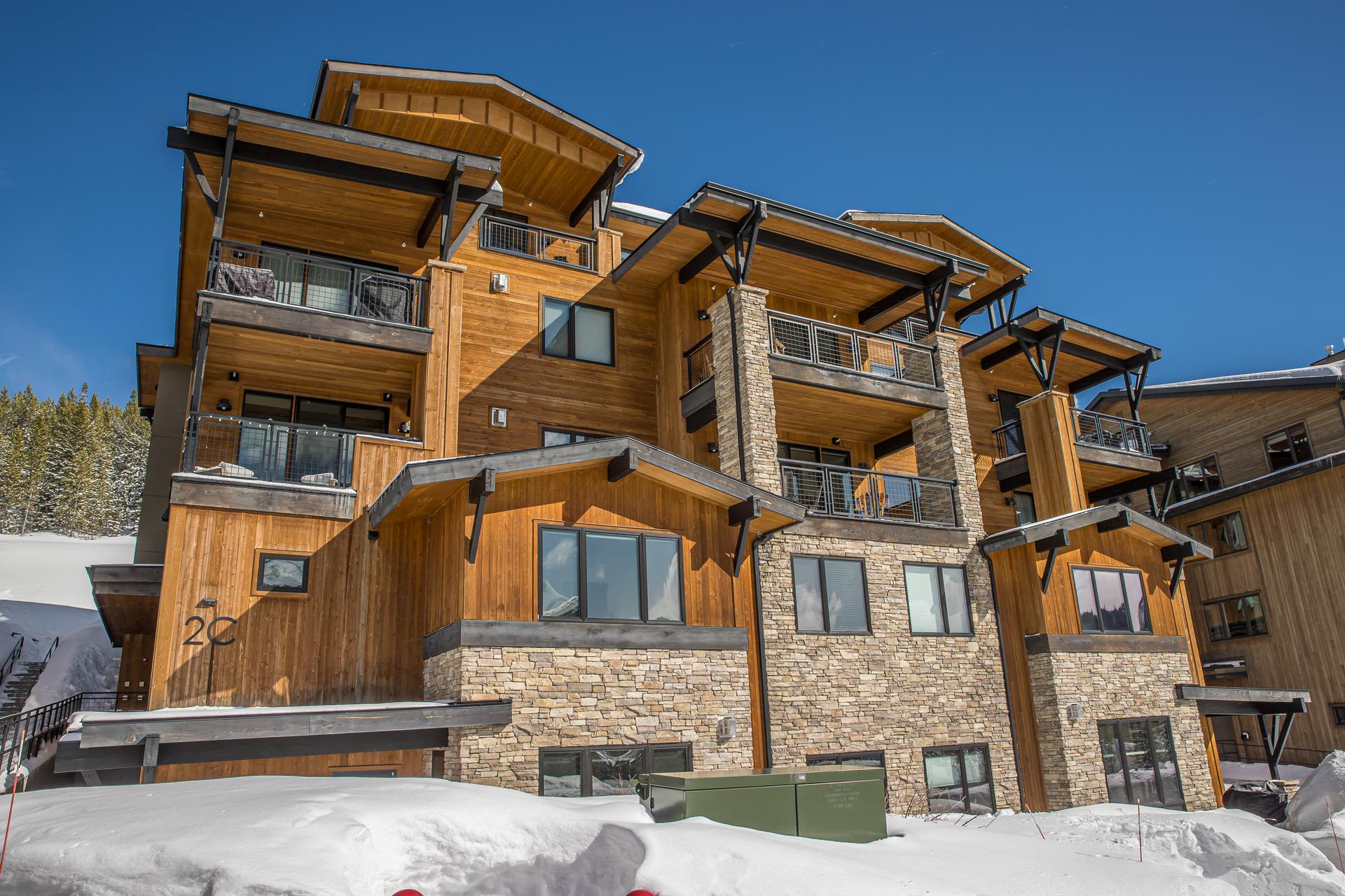 2C Summit View 302C, Big Sky, Montana - a furnished three-bedroom residence at Mountain Lake facing Lone Mountain